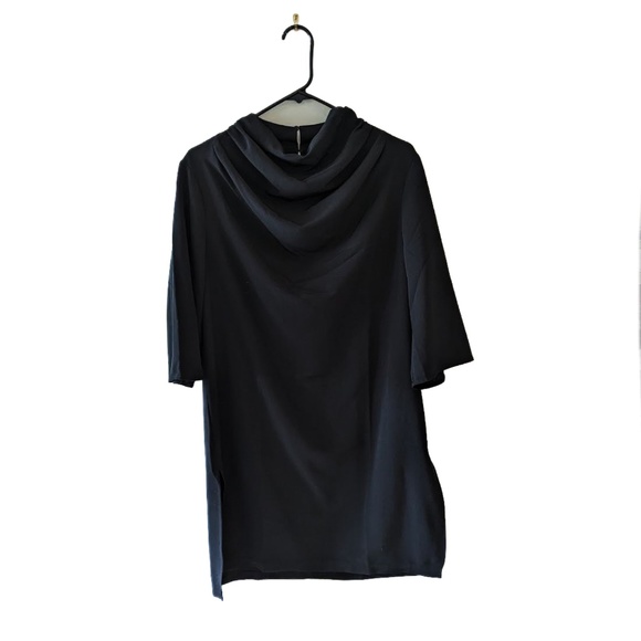 H by Halston cowl little black dress size medium LBD - Picture 4 of 4